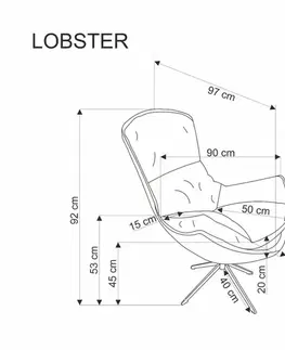 Otočné křeslo LOBSTER Halmar