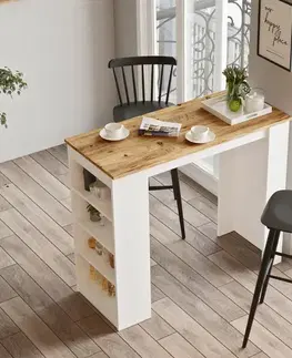 Barový stůl Lux White and Atlantic Pine