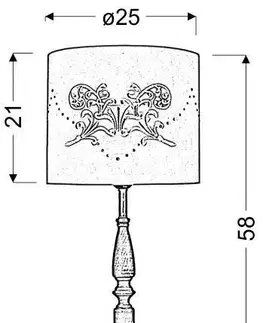 Bílá stolní lampa se vzorem Farisa