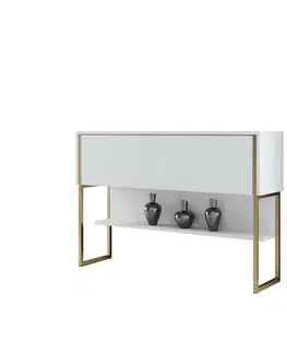 Komoda Luxe White and Gold