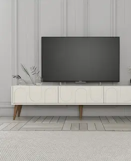 TV stolek Lyon 44 - Cream, Walnut