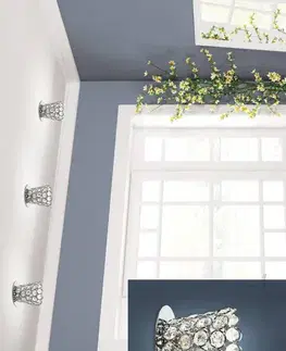 Stropní svítidlo chrom bezbarvé krystalové 40W G9 SK-72
