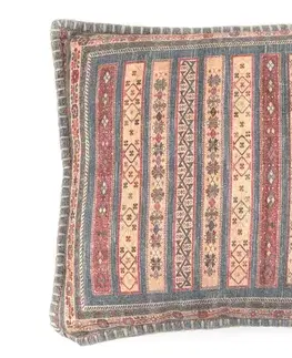 Estila Designový etno polštář Imre Red z bavlny s barevným ornamentálním zdobením 45cm