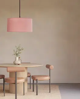 Závěsná lampa SHANTI černá 1x40 E27 stínidlo vřes