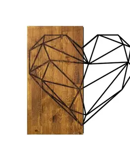 Dekorativní dřevěný doplněk na zeď Heart