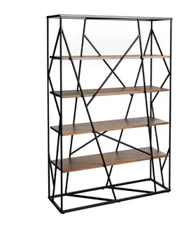 Estila Moderní regál Vita Naturale v industriálním stylu 180cm