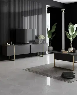 Konferenční stolek Luxe Anthracite and Gold