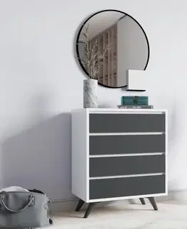 Komoda Suvera - White, Anthracite