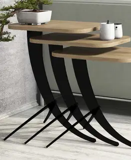 Sada odkládacích stolků (3 kusy) Pion - Oak