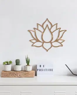 Dekorativní kovový doplněk na zeď Lotus Flower 1 - Copper