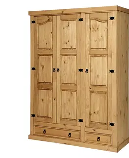 Skříň 3dveřová CORONA vosk 162818