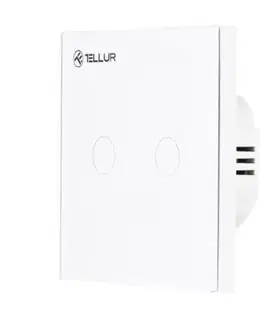 Tellur WiFi Smart Spínač, 2 porty, 1800 W, 10 A., bílý