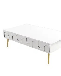 Konferenční stolek Lyon 33 - White, Gold
