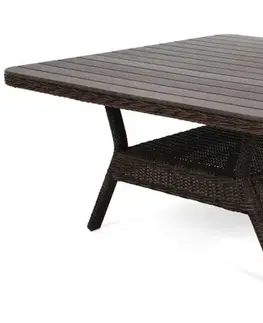 Zahradní sedací souprava 9 ks GH3465 umělý ratan / látka / sklo