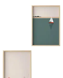 Dekorativní rámovaný obraz z MDF (2 kusy) Huhu486 - 50 x 70