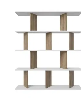 Knihovna Grace - White, Walnut