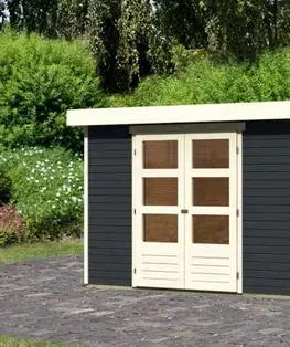 Dřevěný zahradní domek ASKOLA 4 s přístavkem 240 Lanitplast