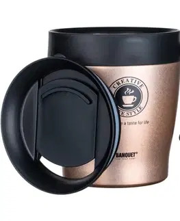 Banquet Termohrnek cestovní TAZZA 330 ml, hnědá