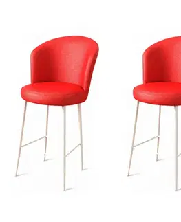 Sada barových židlí Uras Red and White, 2 ks, 2 ks