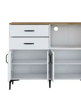 Skříň Jeby Walnut and White