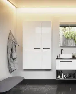 ArtDef Skříňka pod umyvadlo FERATA D80 1S/45 | bílá 80 cm