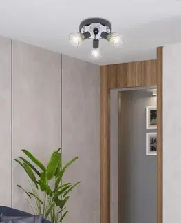 Stropní svítidlo E14 černé chromové