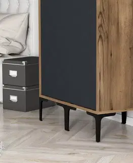 Šatní skříň Kumsal SS - Walnut, Anthracite