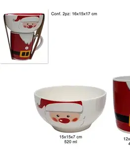 PROHOME - Hrnek a miska vánoční různé motivy