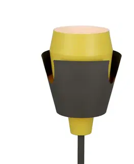 Stolní lampa šedožlutá s vypínačem Falun LEDEA