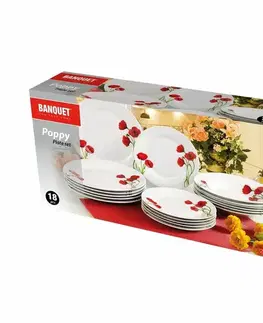 Banquet 18dílná jídelní sada Red Poppy