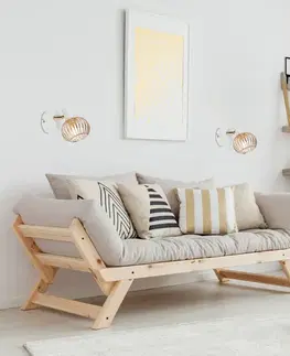 Nástěnná lampa 1X40W E14 bílá/zlatá OSLO