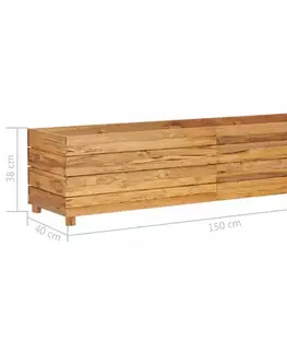 Zahradní truhlík teakové dřevo Dekorhome