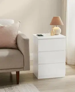 Noční stolek SMART s elektrickou zásuvkou a USB