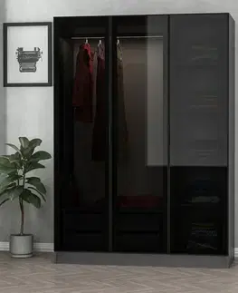 Šatní skříň Kale Anthracite Black - 2272