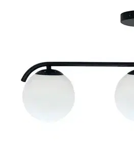 Stropní lampa AMADEO černá 3x40W E14 bílé stínidlo