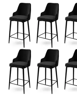 Bar Stool Set (6 Pieces) Enox - Black