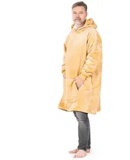 4Home Beránková mikina mikroplyš Beige, uni L - pánské