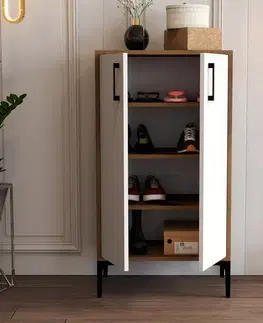 Botník Prag Walnut and White