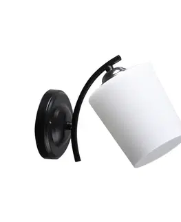 Nástěnná lampa Esnyr Lamp, chrom+černá, 1x40, stínidlo E27, bílá