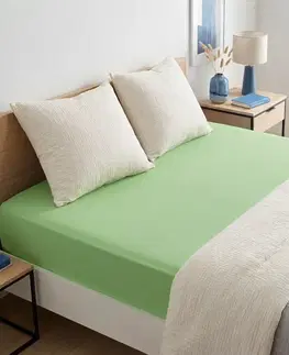 4Home Jersey prostěradlo MAKO zelená, 70 x 140 cm