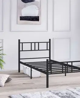 Rám jednolůžkové postele Akın - Black 90x200