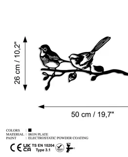 Zahradní dekorace Bird On The Branch 04 - Black