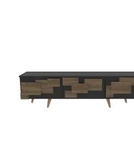 TV stolek 3 D - Anthracite, Walnut