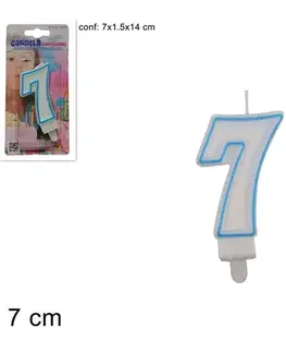 PROHOME - Svíčka dortová 7 modrá