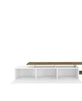 Televizní stolek Pia White and Walnut