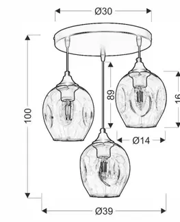 Závěsná lampa ASPA 3xE27 Candellux