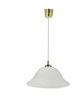 Závěsná lampa Vera, zlatá, 1x60W, E27, stínidlo z alabastru