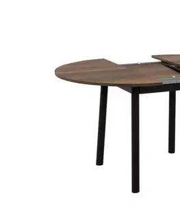 Extendable Dining Table Oliver - Walnut, Black