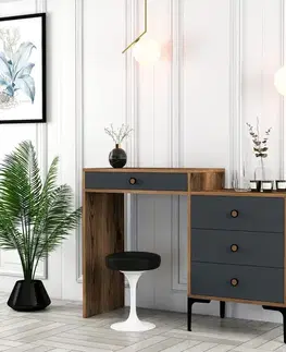 Toaletní stolek Lizbon 550 - Walnut, Anthracite