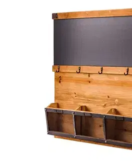 Nástěnný věšák s tabulí KALYPSO Dekorhome